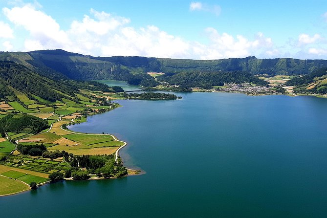Cruise Travellers: Sete Cidades Volcano, The Blue & Green Lake - Miradouro da Ponta do Escalvado and the Mosteiros islets