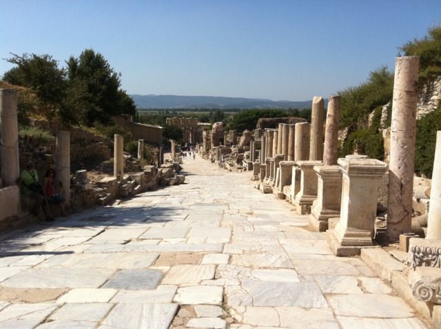 From Cruise port: Private Ephesus Shore Excursion - Ephesus ruins: Great Theater, Marble Street, and the chariot-wheel marks