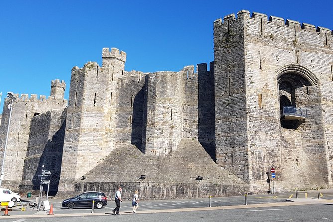 HOLYHEAD SHORE EXCURSION: North Wales Adventure - Sightseeing Day Trip Tour - Stop 3: Caernarfon Town Walls (1.5 Hours) and the Castle Question