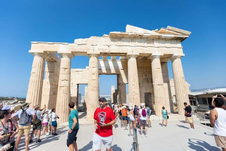 Piraeus Shore Excursion: Acropolis and Museum Classical Tour - Propylaea and Temple of Athena Nike: where orientation pays off