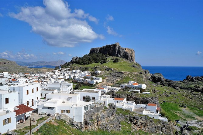 RHODES BEST FIRST IMPRESSION FOR CRUISE SHIP VISITORS - 4 people - Lindos viewpoints, then Lindos Village: choose your level of stairs