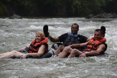 River Tubing Fiji / Suva Shore Excursion Cruise Ship Passengers - Longboat ride on the Navua River: rainforest views with real motion