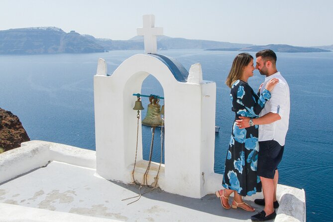 Santorini: Half-Day Island Sightseeing Tour - Firostefani and the Three Bells: caldera shape in one viewpoint