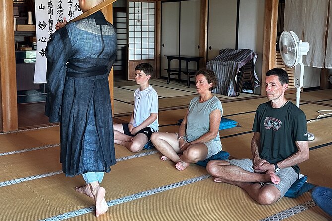 Shizuoka Shore Excursion: Zen, Matcha & Calligraphy Shimizu Port - Zuiun-in Zen meditation: zazen that actually slows your brain down