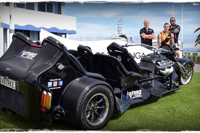 TAURANGA SHORE EXCURSION: Epic 25 min V8 Trike tour of Mt Maunganui & Tauranga - Price and value: $161.35 per group (up to 4)
