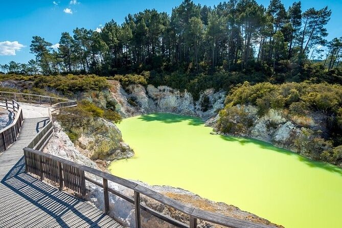 Wai-O-Tapu Geothermal Valley, & Hot River - Entering Wai-O-Tapu: Color, Steam, and 18 Square Kilometres of Action