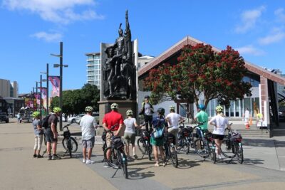 Wellington Guided eBike Tour-Cruise Shore Excursion - Getting set up at Switched on Bikes: helmets, gloves, and a quick confidence test